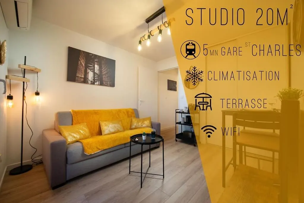 Appartement Climatise Terrasse Parking Gare St Charles Marseille France
